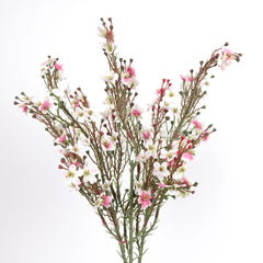 Artificial Pink Wax Flower Stem 64cmH