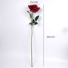 Single Rose Stem in Red