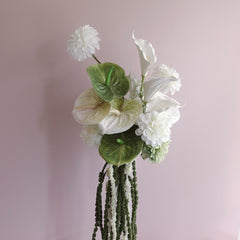 Anthurium Lily Amaranthus Wedding Bouquet 33cmW