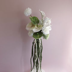 Anthurium Lily Amaranthus Wedding Bouquet 33cmW