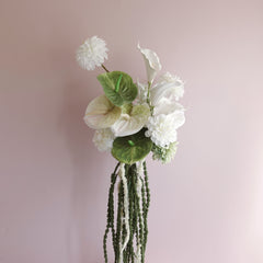 Anthurium Lily Amaranthus Wedding Bouquet 33cmW