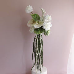Anthurium Lily Amaranthus Wedding Bouquet 33cmW