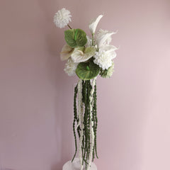Anthurium Lily Amaranthus Wedding Bouquet 33cmW