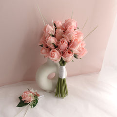 Rose Wedding Bouquet 22cmW