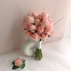 Rose Wedding Bouquet 22cmW