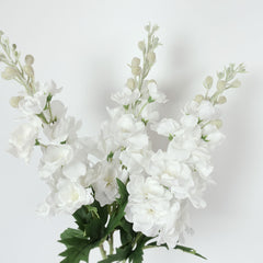 Real Touch Delphinium Flower Stem in White