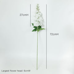 Real Touch Delphinium Flower Stem in White
