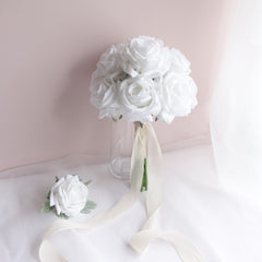 360 Design Real-touch Rose Wedding Bouquet