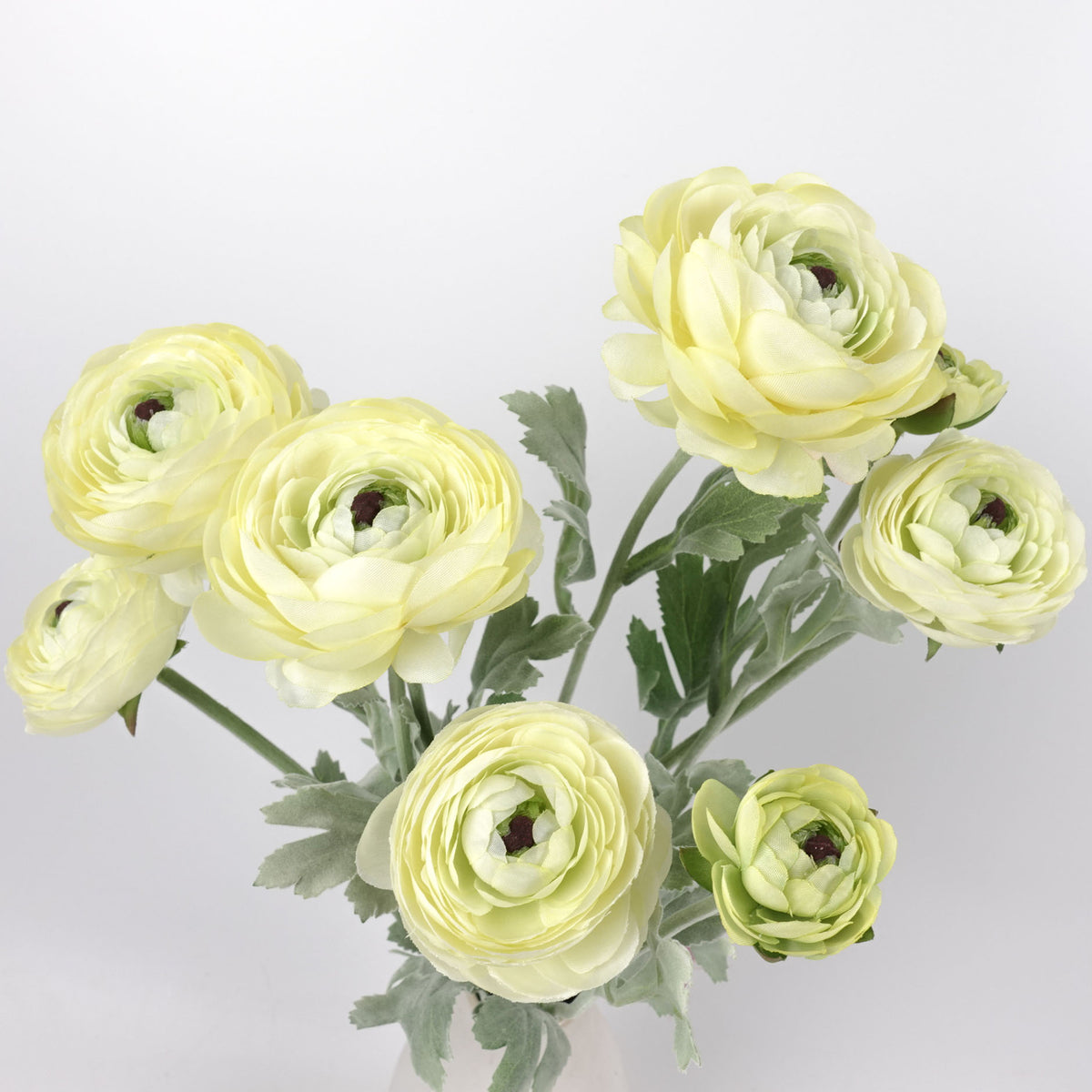 3 Head Ranunculus Stem in Yellow 50cmH