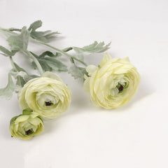 3 Head Ranunculus Stem in Yellow 50cmH