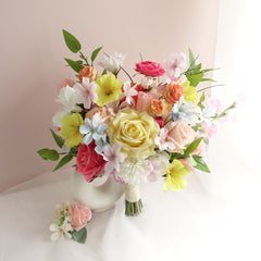 Colorful Pastel Wedding Bouquet 38cmW