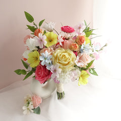 Colorful Pastel Wedding Bouquet 38cmW