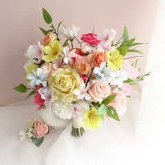 Colorful Pastel Wedding Bouquet 38cmW