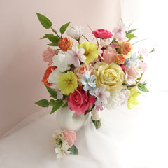 Colorful Pastel Wedding Bouquet 38cmW