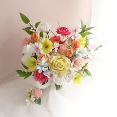 Colorful Pastel Wedding Bouquet 38cmW