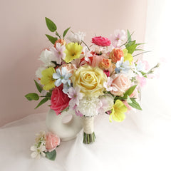 Colorful Pastel Wedding Bouquet 38cmW