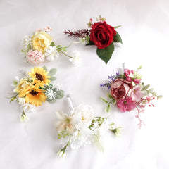 Artificial Buttonhole. Groom groomsman boutonniere. Pinhole