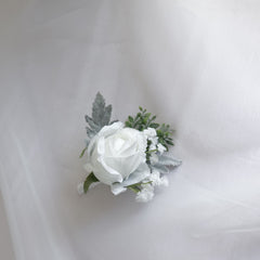 White Protea Rose Wedding Bouquet