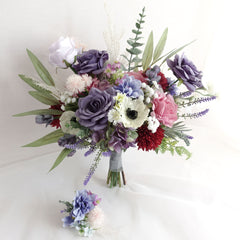 Lavender White Purple Dusty Pink Wedding Bouquet