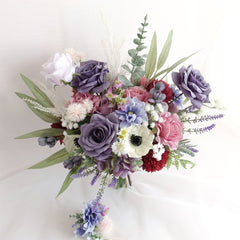 Lavender White Purple Dusty Pink Wedding Bouquet