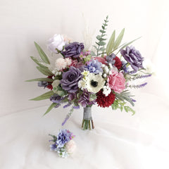 Lavender White Purple Dusty Pink Wedding Bouquet