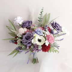 Lavender White Purple Dusty Pink Wedding Bouquet