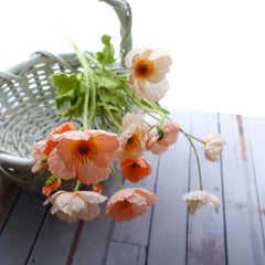 Artificial Poppy Flower Stem 60cmH