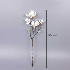 4 Heads Artificial Magnolia Spray 55cmH