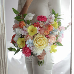 Colorful Pastel Wedding Bouquet 38cmW