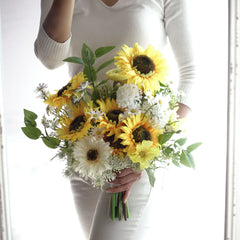 Sunflower Wedding Bouquet 35cmW