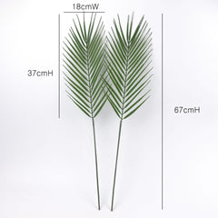 2pcs Real-touch Tropical Areca Palm Leaf 67cmH