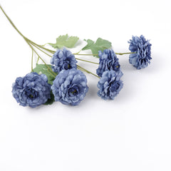 6 Heads Ranunculus Stem Blue 82cmH
