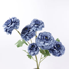 6 Heads Ranunculus Stem Blue 82cmH