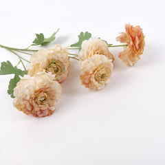 6 Heads Ranunculus Stem Peach Orange 82cmH