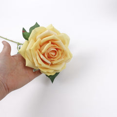 Large Head Single Velvet Rose Stem 77cmH