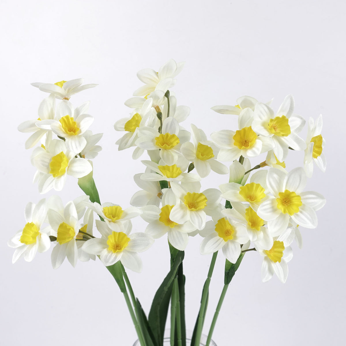 White Daffodil Flower Stem 53cmH
