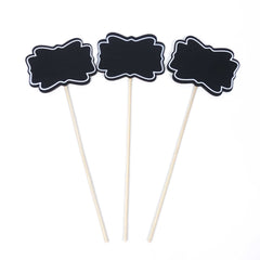 3 x Wooden Chalkboard Signs Picks