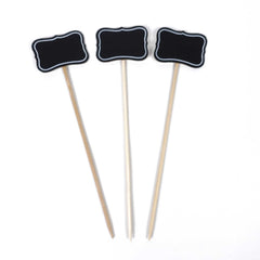 3 x Wooden Chalkboard Signs Picks