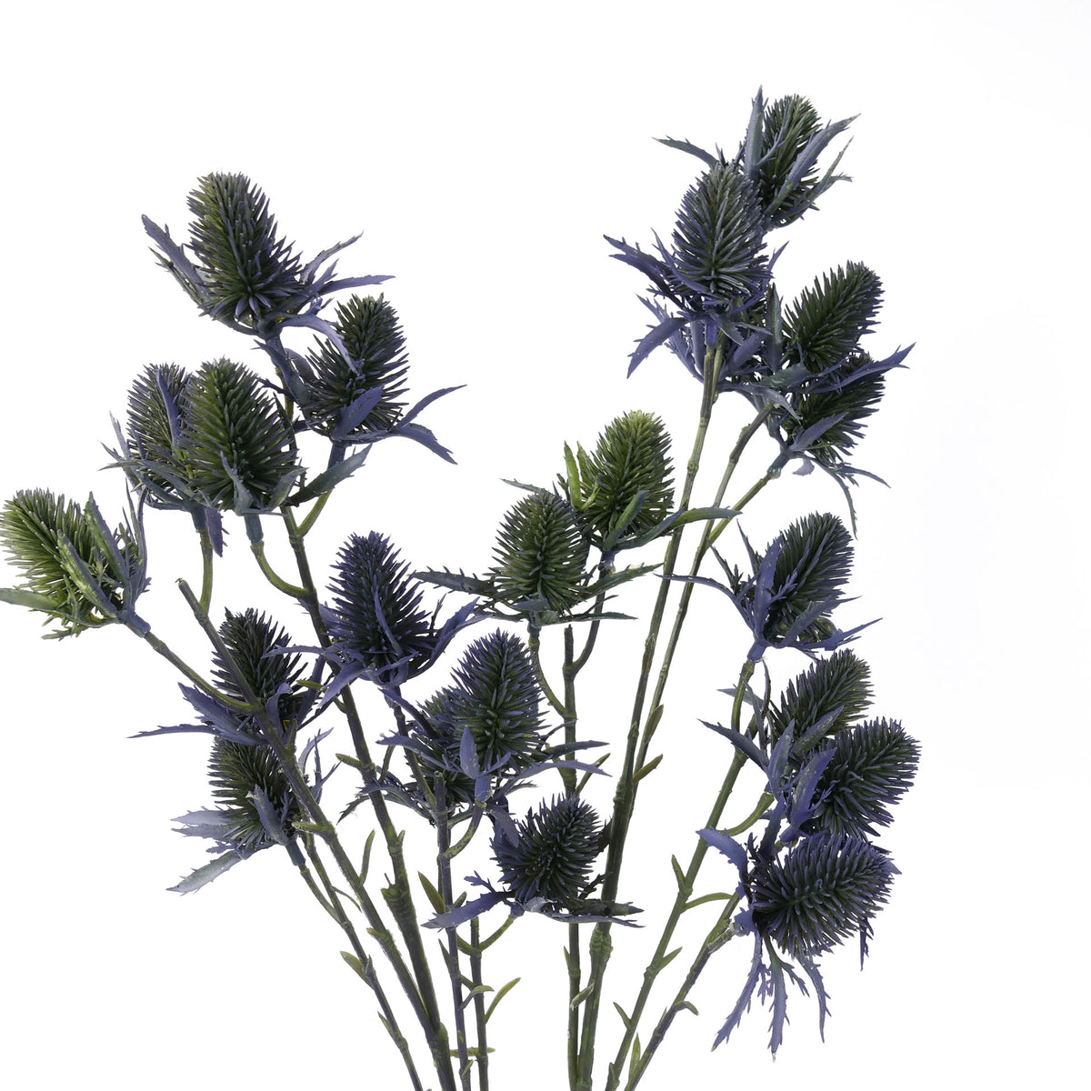 Artificial 11 Heads Sea Holly Thistle Spray