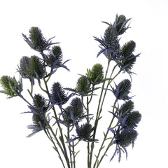 Artificial 11 Heads Sea Holly Thistle Spray