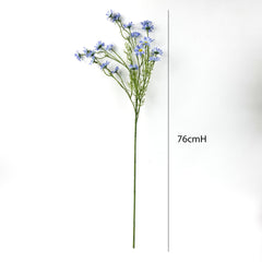 Daisy Flower Spray in Blue 76cmH