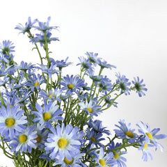 Daisy Flower Spray in Blue 76cmH