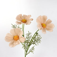 3 Heads Real-touch Cosmos Flower Stem in Nude Beige