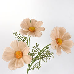 3 Heads Real-touch Cosmos Flower Stem in Nude Beige