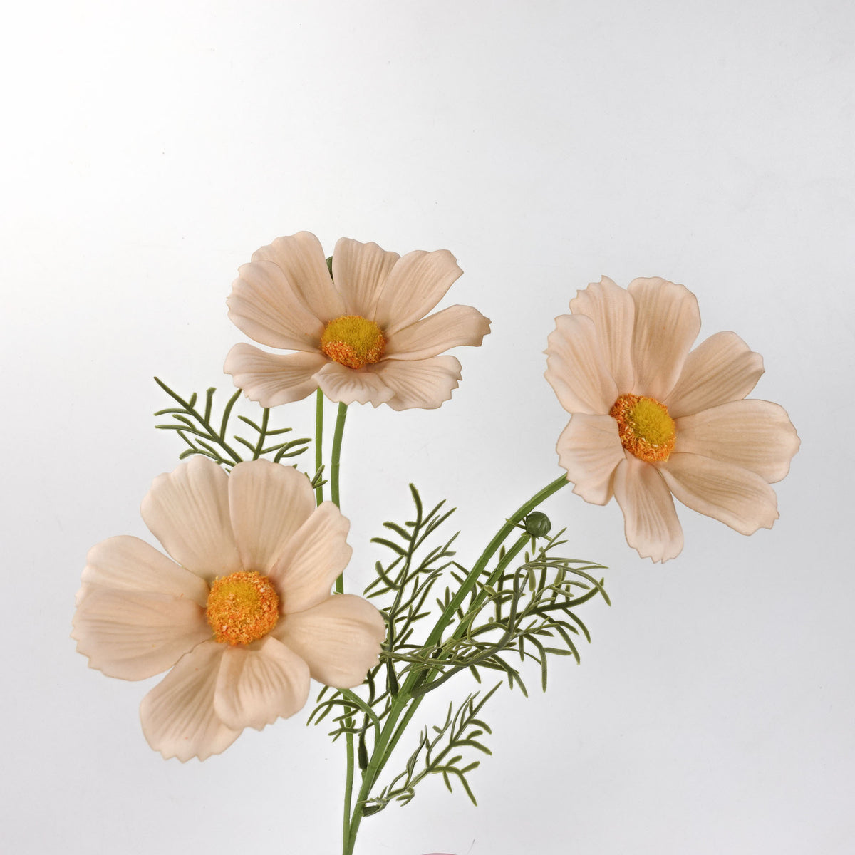 3 Heads Real-touch Cosmos Flower Stem in Nude Beige