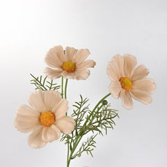 3 Heads Real-touch Cosmos Flower Stem in Nude Beige