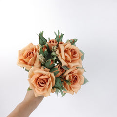 7 Heads Rose Bush 33cmH