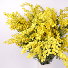 Artificial Wattle Spray, Mimosa Spray 85cmH