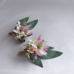 Blushing Bride Gumnut Wedding Buttonhole Boutonniere