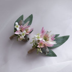 Blushing Bride Gumnut Wedding Buttonhole Boutonniere